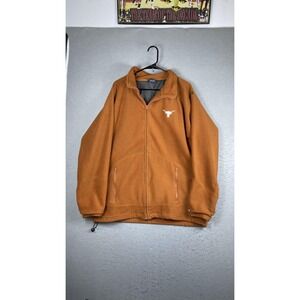 Texas Longhorns Jacket Mens Large Orange NCAA Football Pro Player Fleece